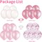 60 Packs 12 Inch Light Pink White Balloons with Confetti Balloons